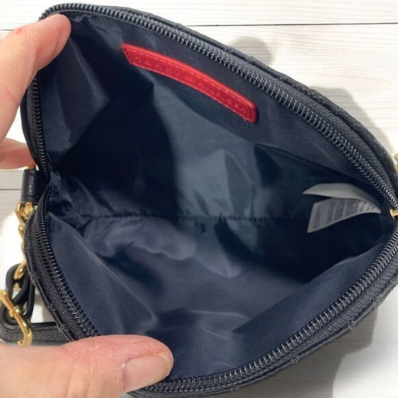 Tommy Hilfiger Mini Crossbody Bag In Black Faux Leather 8.5"x5.5"x3" - Picture 5 of 12